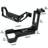 BEXIN Push-Pull Type Vertical Shoot Quick Release L Plate Bracket Base Holder with Hot Shoe for Sony ILCE-7RM4 / A7R4 / A7R IV