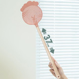 5 PCS Summer Plastic Fly Swatter Flycatcher, Style:Lollipop Pattern(Dark Light Gray)