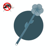 5 PCS Summer Plastic Fly Swatter Flycatcher, Style:Cherry Blossoms Pattern(Blue)