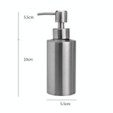 Stainless Steel Soap Dispenser Cylindrical Straight Emulsion Bottle, Specification:250ml