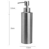 Stainless Steel Soap Dispenser Cylindrical Straight Emulsion Bottle, Specification:350ml