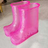 Magnet Portable Household Plastic High Tube Bubble Foot Shoes Bubble Bucket, Size:Height 28CM 45 Yards(Rose Red)