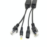 15 PCS POE Split Line Network Camera Power Splitter RJ45 Network Port Power Supply(Black)