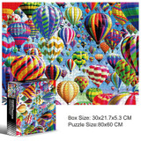 1500 Pieces Irregular Plane Paper Puzzle Jigsaw Toy 80x60cm(Hot Air Balloon)