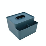 6 PCS Simple Plastic Multifunctional Tissue Box Home Office Desk Storage Drawer Tray(Dark Blue)