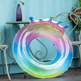 PVC Sequin Rainbow Swimming Ring, Inner Diameter:100cm(Crown)