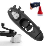 8 in 1 Stainless Steel Multifunctional Hand-canned Bottle Opener(Black)
