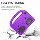 For Galaxy Tab A 8.42020 Sparrow Style EVA Flat Anti Falling Protective Shell With Bracket(Purple)