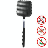 Creative Retractable Plastic Fly Swatter Summer Supplies Mosquito Swatter(Black)