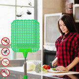 Creative Retractable Plastic Fly Swatter Summer Supplies Mosquito Swatter(Red)