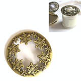 Built-in Wrought Iron Polythermal Anti-hanging Wall Scented Candle Zinc Alloy Smart Cover(Golden Snowflake)