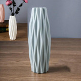 3 PCS Plastic Vase Creative Camellia Decoration Wet and Dry Flower Vase(Blue)