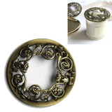 Built-in Wrought Iron Polythermal Anti-hanging Wall Scented Candle Zinc Alloy Smart Cover(Flower Section)