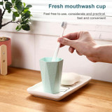 Creative Geometric Rhombus Toothbrushing Cup Home Couple Mouthwash Cup, Capacity:201-300ml(Blue)