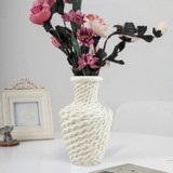 2 PCS Simple Plastic Vase Dry and Wet Flowers Arrangement Container Floral Decoration(Milk White)