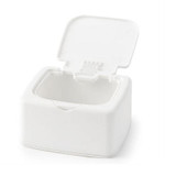 Single Grid Desktop Key-type Storage Box Household Small Objects Dustproof Storage Box with Lid(White)