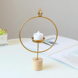 Round Iron Bird Candelabra Creative Home Dining Table Candle Holder Romantic Candlelight Dinner Candle Holder Decoration, Size:Large(Gold)