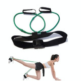 Leg Training Elastic Band Natural Latex Yoga Stretch Band Fitness Supplies, Color:Green 30LB