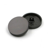Sand Gun Black 100 PCS Flat Metal Button Clothing Accessories, Diameter:28mm