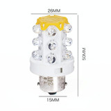B15 15 LEDs Small Bulb LED Warning Light, Random Color Delivery, Voltage:220V