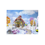 2.1m x 1.5m Candy House Lollipop 3D Children's Birthday Party Photography Background Cloth