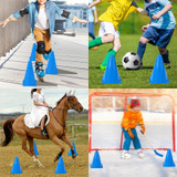 10 PCS Football Obstacle Sign Tube Thickening Road Block Cone without Hole, Size: 18 x 14cm(Red)