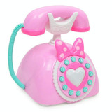 Child Simulation Retro Telephone Light Music Cartoon Early Education Puzzle Musical  Toys(Pink)