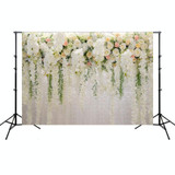 2.1m x 1.5m Flower Wall Simulation Rose Wedding Party Arrangement 3D Photography Background Cloth(H1)