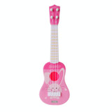 Pink Rabbit Small Simulation Musical Instrument Mini Four Strings Playable Ukulele Early Childhood Education Music Toy