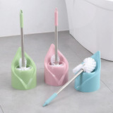Triangle Shape Base Stainless Steel Long Handle Toilet Brush Toilet Cleaning Brush(Green)