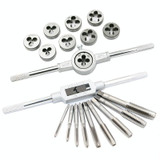 Hand Die Model Tap Tap Die Set Manual Tapping Drill Thread Hole, Style:20 In 1
