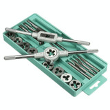 Hand Die Model Tap Tap Die Set Manual Tapping Drill Thread Hole, Style:20 In 1