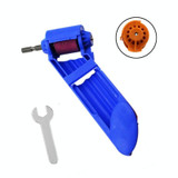 Portable Iron Straight Shank Twist Drill Bit Grinder(No Buckle  Blue)