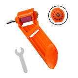 Portable Iron Straight Shank Twist Drill Bit Grinder(With Bucket  Orange)