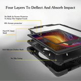 For Galaxy Tab A 10.1 2019 T510/T515   360 Degree Rotation PC + Silicone Protective Case with Holder & Hand-strap(Purple)