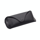 Portable Glasses Case Compression Litchi Texture Sunglasses Case(Black)