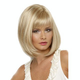 Short Straight Hair Bob Haircut Wig Chemical Fiber Hair Headgear for Women(Champagne Gold)