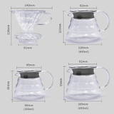 Heat-resistant Hand-made Coffee Glass Pot Cloud Coffee Sharing Pot, Specification:600ml Integrated Glass Filter Cup