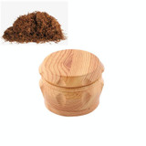 Wood Drum Type Smoke Grinder Tobacco Spice Crusher, Size:M(Yellow)