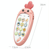 Cute Radish Early Education Children Cartoon Mobile Phone Electronic Music Toy(Blue)