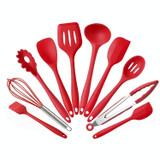 kn7050 10 in 1 Silicone Kitchen Tool Set(Red)
