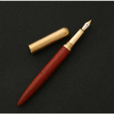 Luxury Wood Fountain Pen School Office Writing Ink Pen Stationery Gifts Supplies(Sandal wood)