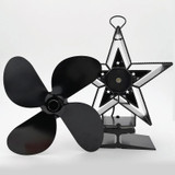 4-Blade Aluminum Heat Powered Fireplace Stove Fan (Bronze)