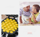 Household Non-stick Bakeware Mold QQ Egg Baking Tray(Black)