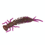 15 PCS 8-color Larvae Silicone Soft Bait Lure Bait, Size:75MM(Purple)