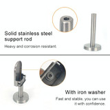304 Stainless Steel Glass Fish Mouth Support Rod Fixing Clip with 14x80mm Rod, Specification: L