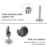 304 Stainless Steel Glass Fish Mouth Support Rod Fixing Clip with 14x60mm Rod, Specification: M