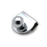 3 PCS Zinc Alloy Bright Open Hole Free Glass Cabinet Door Handle, Size: L