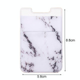 Marble Pattern Road Stretch Phone Back Plastic Card Holder Sticky Phone Clip(White)