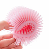 2 PCS Silicone Scalp Shower Massage Brush Soft Baby Bath Brush(Pink)